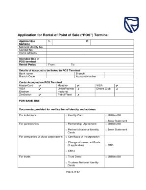Application for Permit to Use CRM and/or POS .